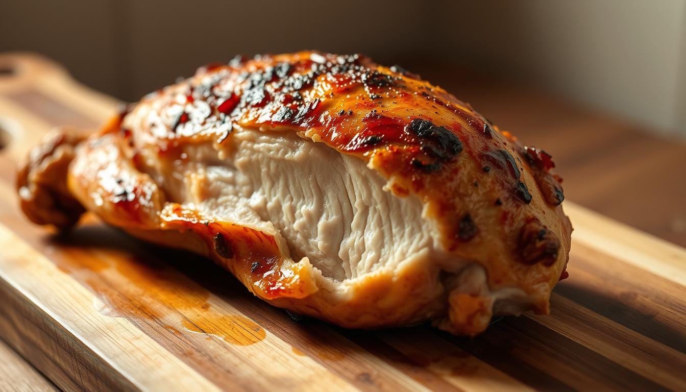 Juicy bone-in chicken breast cooked to perfection