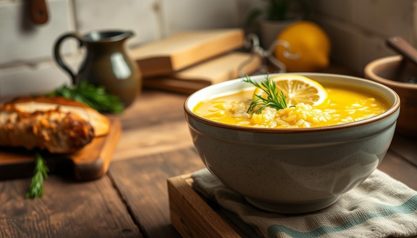 Lemon Rice Soup