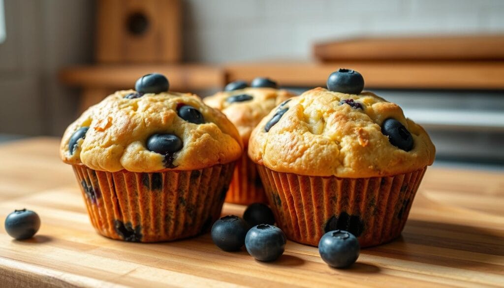 Sourdough Blueberry Muffins