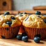 Sourdough Blueberry Muffins